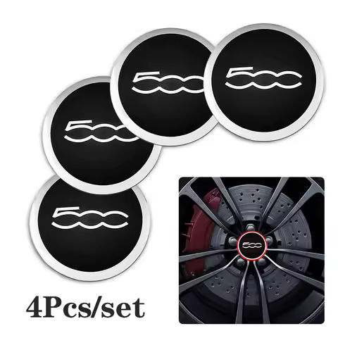 4Pcs 56mm Car Wheel Center Hub Caps Emblem Stickers For FIAT 500 Punto Abarth Tipo Stilo Palio Bravo Doblo Panda Ducato Fiorino