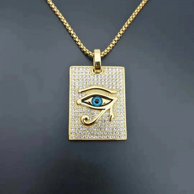 Ancient Egyptian Patron Saint Eye of Horus Necklace Men's Retro Amulet Fashion Jewelry