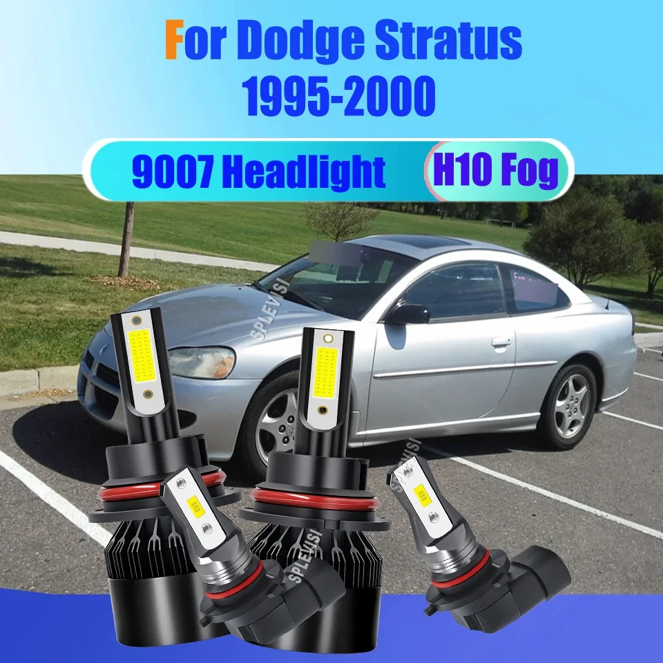 12v Automobile Headlights High Low Fog Lamps Vibration Resistant Off-Road Use For Dodge Stratus 1995 1996 1997 1998 1999 2000
