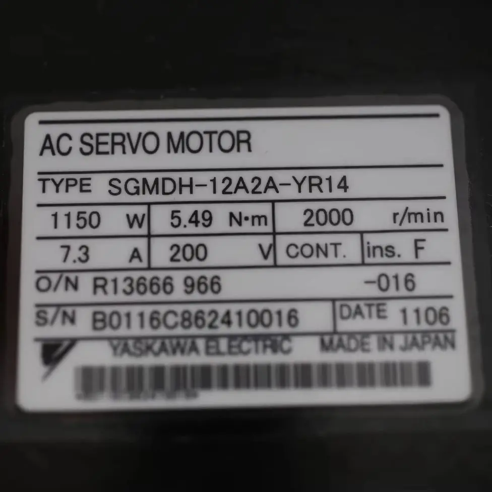 

SGMDH-12A2A-YR14 Brand New Servo Motor，Fast shipping，SGMDH 12A2A YR14