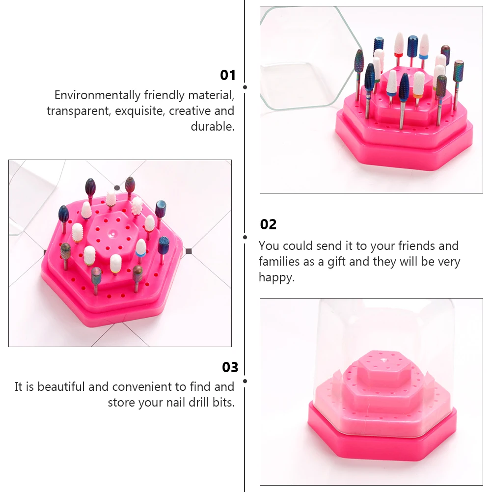 

Manicure Grinding Head Display Stand Tools Nail Drill White Plastic Practice Baby
