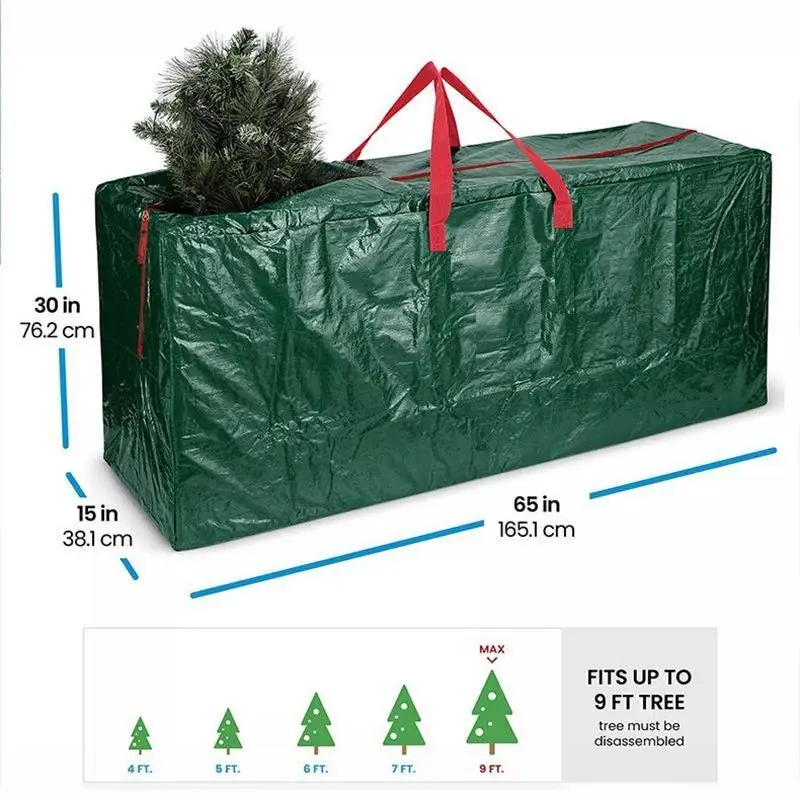 Robuste Weihnachtsbaum-Aufbewahrungstasche für die Heimdekoration, wasserdicht, multifunktionaler PE-Organizer mit verstärkten Griffen – Detail 6
