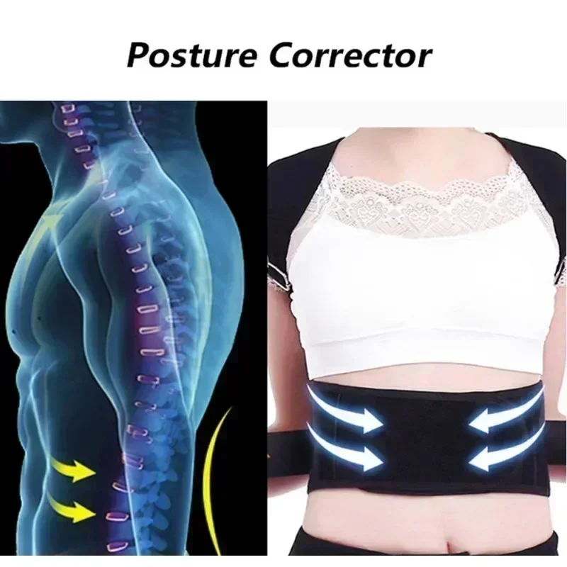 Back Support Posture Corrector Belt Adjustable Shoulder Clavicle Spine Support Belt Reshape Your Body Lumbar Brace Back Trainer