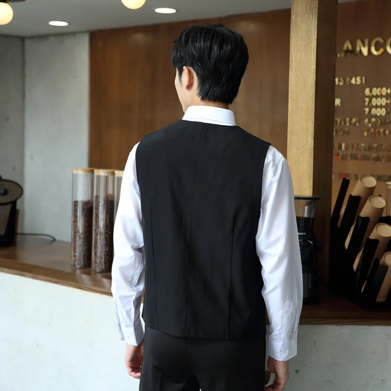 Uniforme de trabalho de garçom de hotel, colete feminino, catering, restaurante, supermercado, barkhtvwestern, restaurante, roupa de trabalho, colete preto masculino