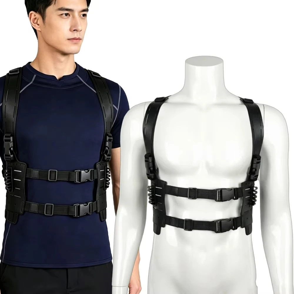 Leon Game Cosplay Harness Adjustable Tactical Chest Strap Vest Gothic Body Harness Streetwear Costume Accessory for Halloween Pa