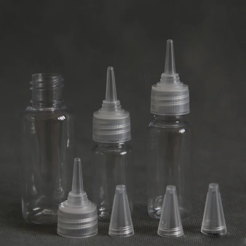 5Pcs Plastic Squeeze Dropper Bottle with Screw Cap Transparent Eyes Liquid Ink Oil Dropper Bottles Paint Pigment Container