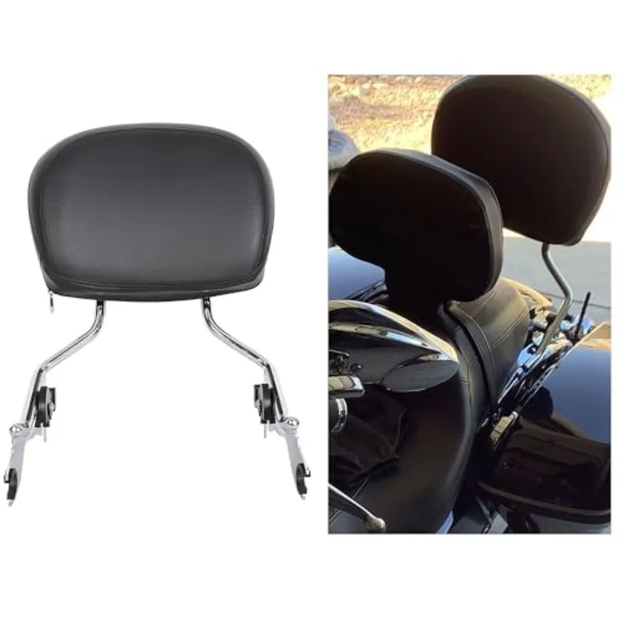 

Detachable Passenger Backrest Quick Release 2-up Sissy Bar Compatible with Harley Davidson Touring 2009-2024 Street Glide Road
