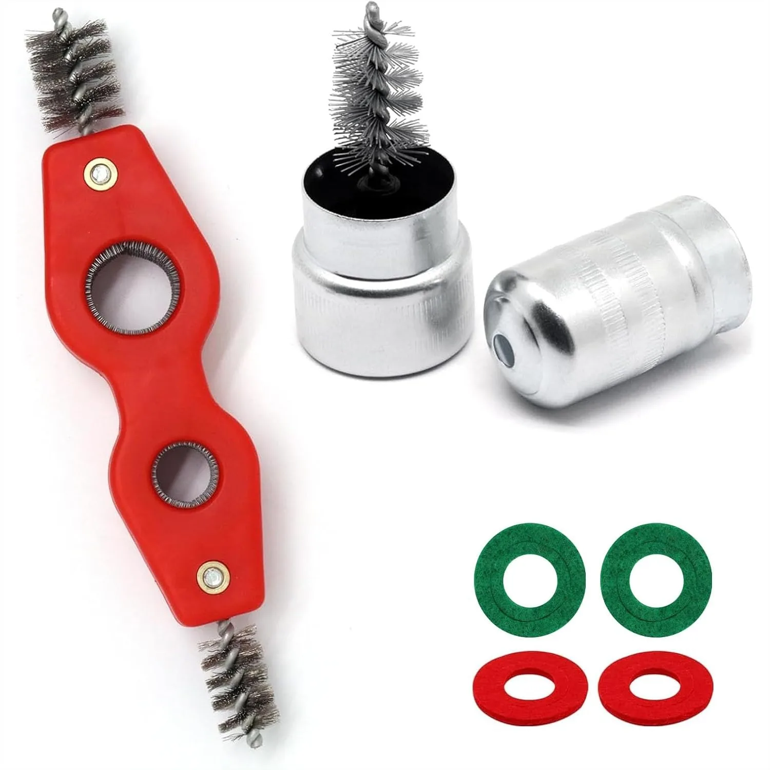 

Battery Terminal Cleaner Kit with 4 in 1 Copper Brush and Anti-Corrosion Washers for Car Maintenance