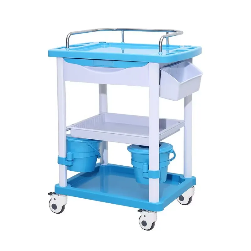 

Modern ABS Compact Field Medical Cart With CPR Capability & Drug Storage 4 Castor Individual Lock For Hospital Hotel Dining Use