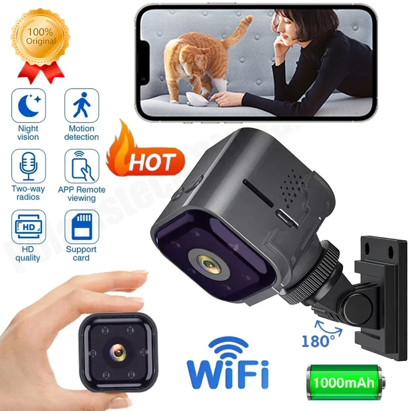 HD WiFi Mini Intelligent Camera Remote View Sound Alarm Night Vision Ultra Long Standby Mobile Detection Home Security 2025 New