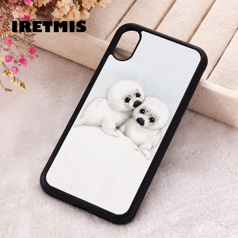 Iretmis Phone Cover Case For iPhone X XS Max XR 11 12 13 PRO MINI 14 15 16 Plus Rubber Silicone Baby Seals