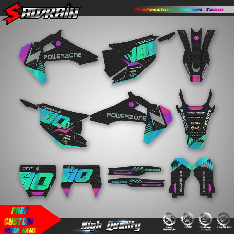 Sawrain For Husqvarna 19-21 TC FC TX FX FS 20-23 TE FE Motorcycle Sticker Custom Team Graphics Decals Kit