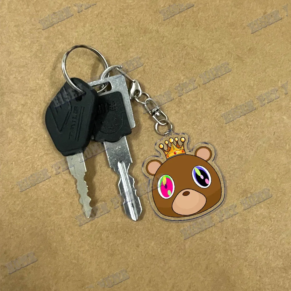 Rapero Kanye llavero para accesorios bolsa YE Heartbreak otra vez colgante llavero cadenas llaveros regalos de navidad
