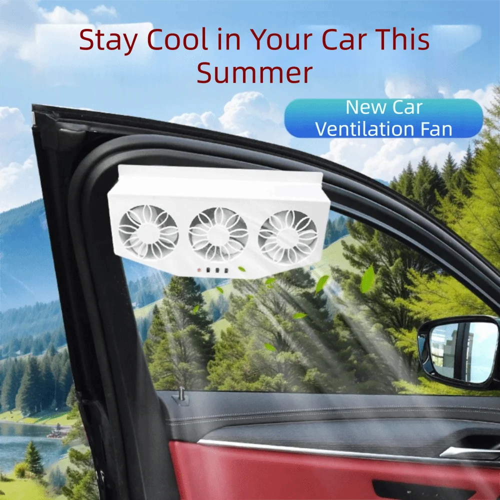 Solar Powered Solar Powered Car Ventilator Low Energy Consumption Continuous Operation Auto Air Vent Eco-Friendly