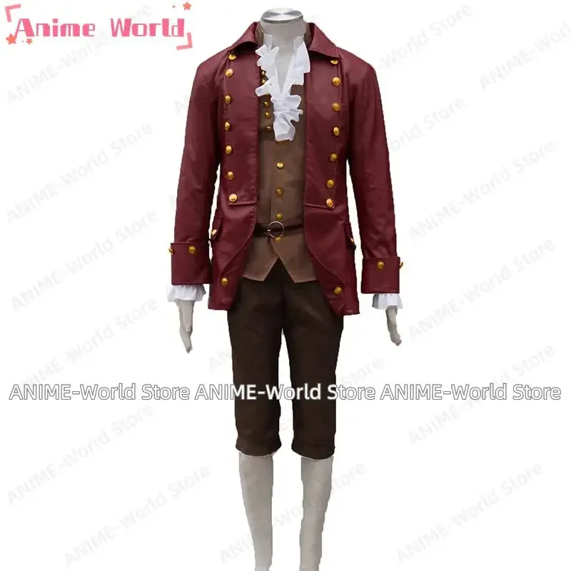 《Custom Size》Belle Prince Gaston Cosplay Costume Halloween Carnival Battle Unifroms Full Set