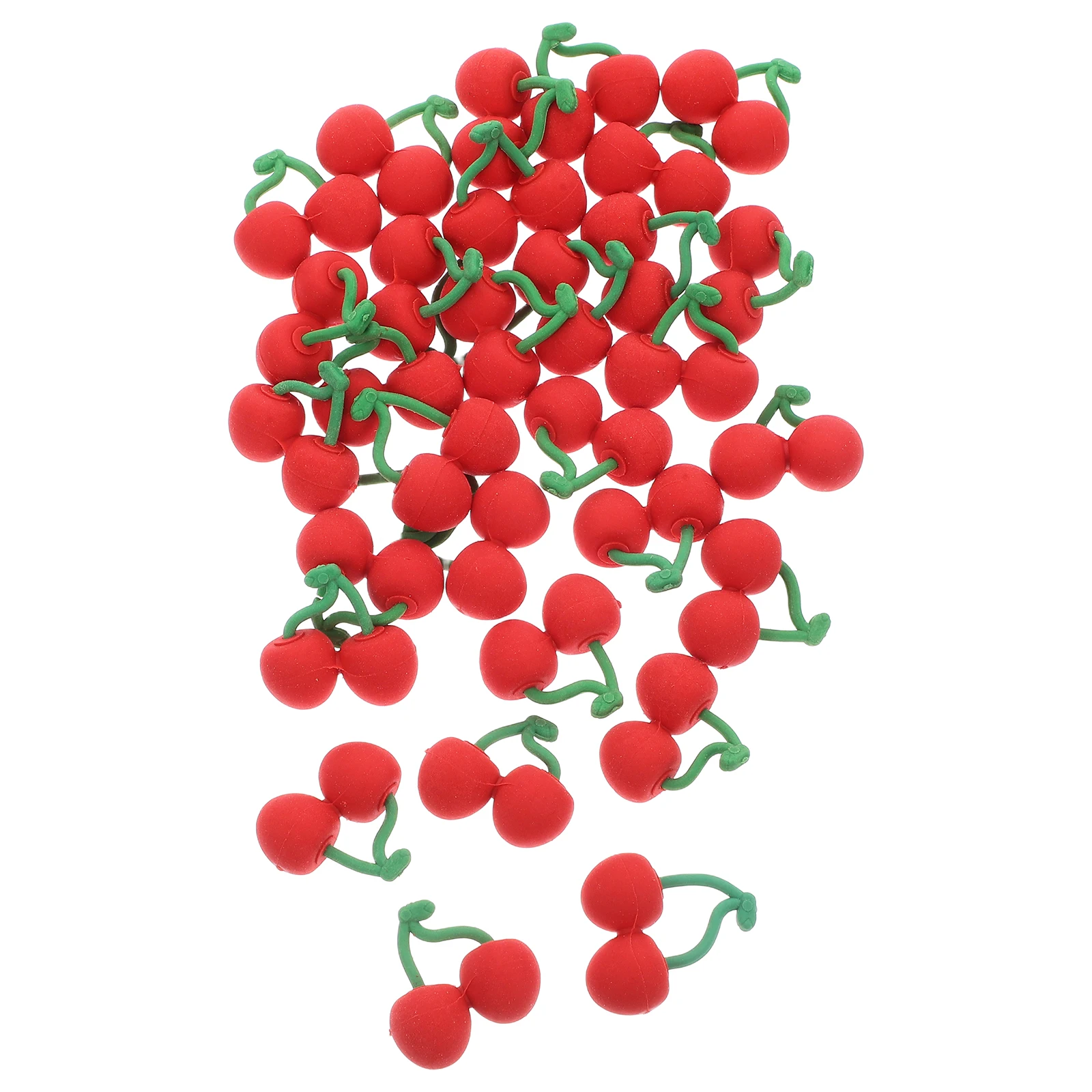 

30 Pcs Cherry Eraser Apple Erasers Candy Counter Toy Artificial Cherries Animal Tpr Decorative Fruit