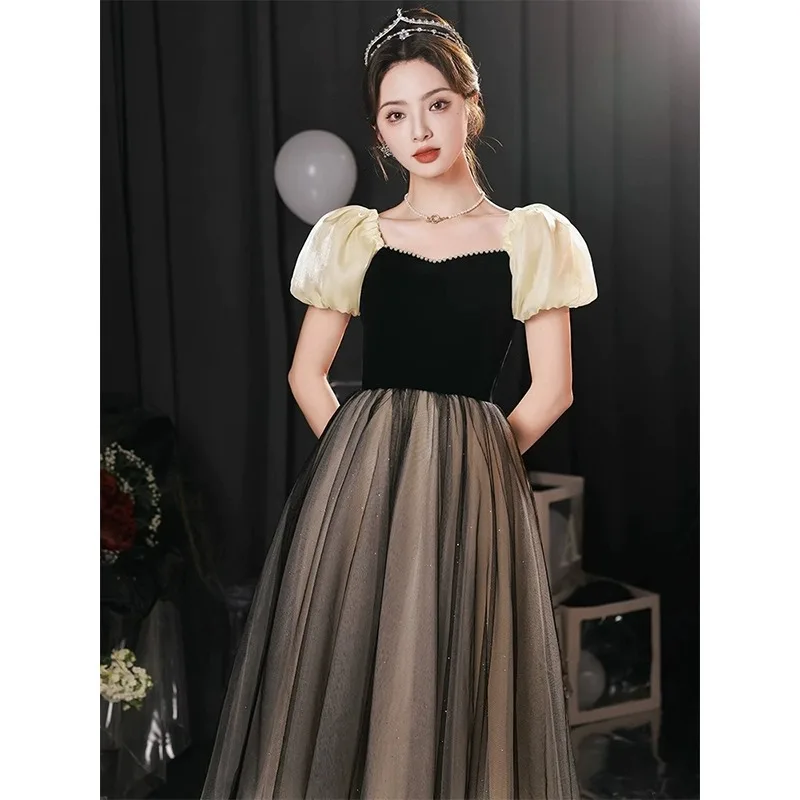 

Black Evening Dress 2026 New Style, High End, Niche, Student Day, Adult Ceremony, College Entrance Banquet, Spring Dress