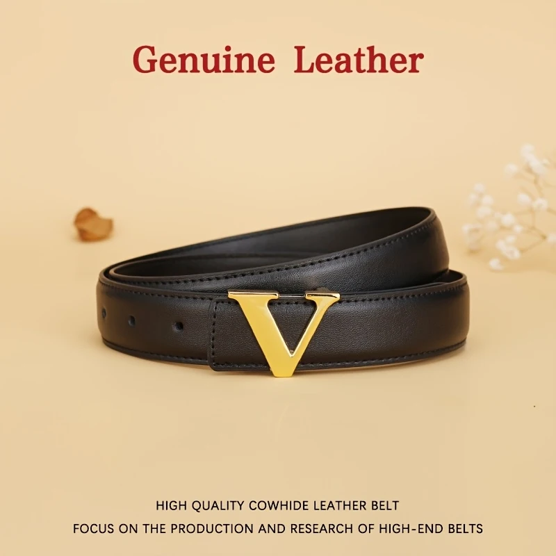 Elegant Lettered Business Belt for Women, Versatile Trendy Decorative Accessory for Suits, Fashionable GiftinsWind black belt