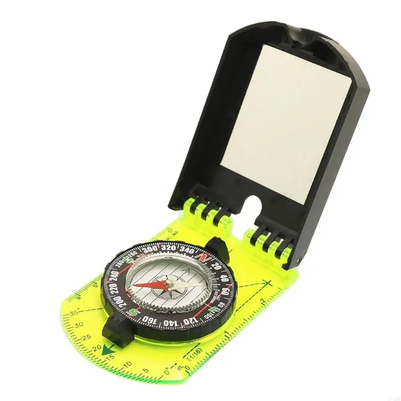 C4DE Professional Military Army Metal Sighting Outdoor, Orienteering Compass, Portable Survival Sports Measuring Scale Map