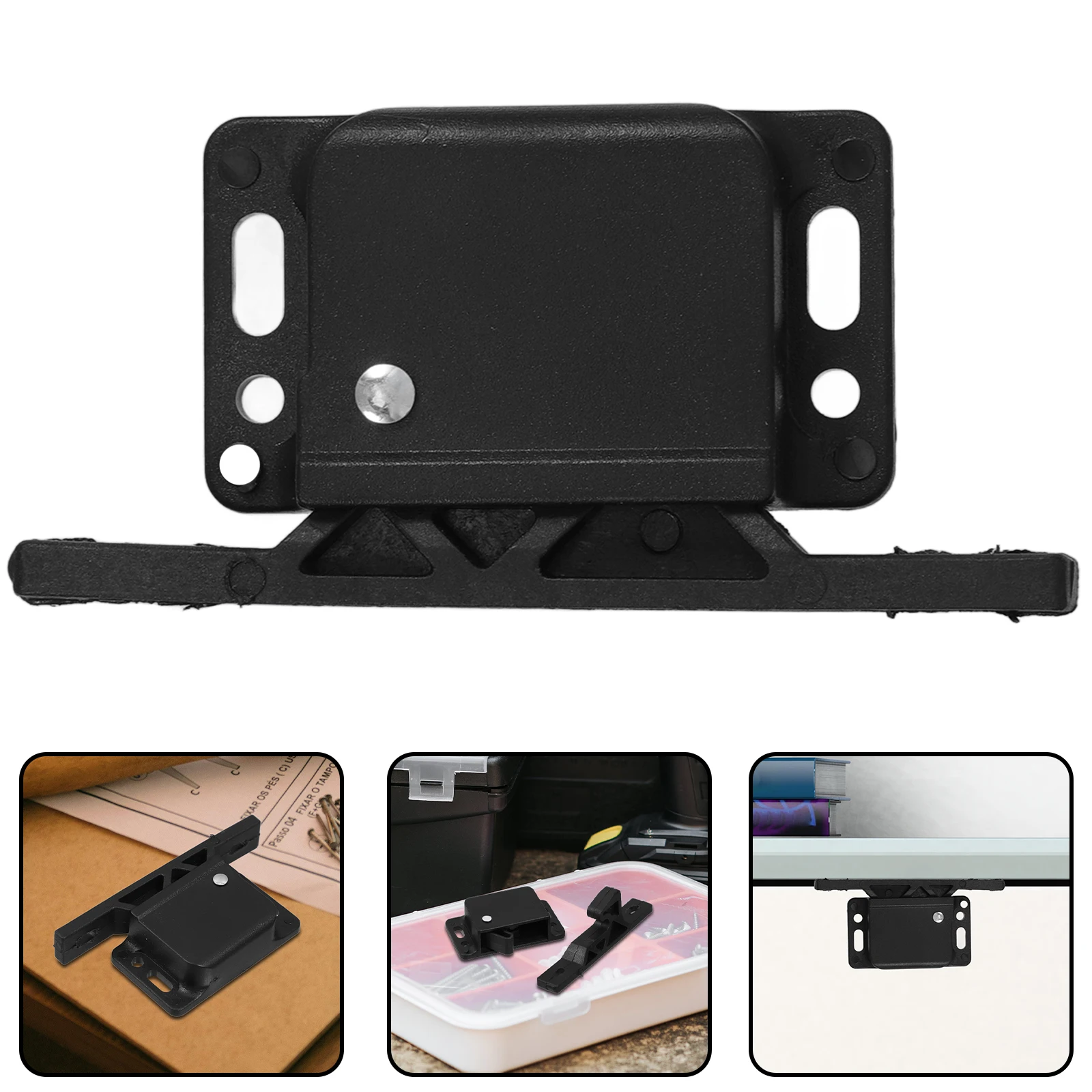 

2 set Rv Drawer Latches Abs Durable Cabinet Door Lock Replacement Push Hook Black Adhesive Included Camper Trailer Boat Hardware