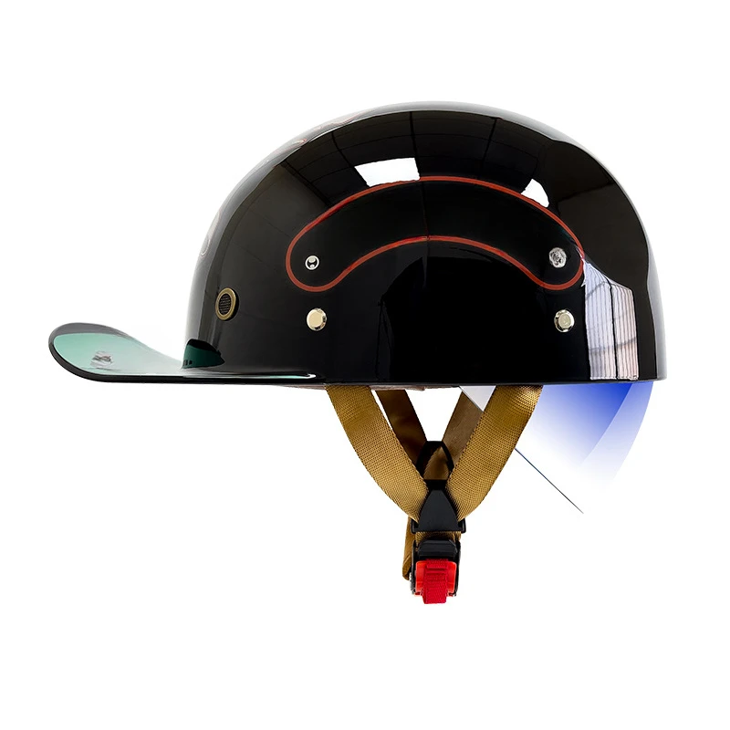 

Girls cute baseball cap electric car helmet motorcycle scoop four seasons universal cycling retro half