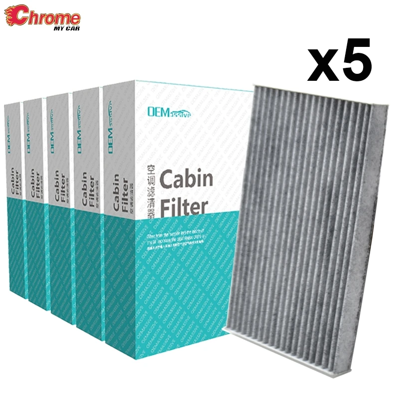 

5x Car Activated Carbon Pollen Cabin Air Conditioning A/C Filter For Nissan Cube Z12 Leaf ZE0 ZE1 27891-1FC0A 27891-3DF0A