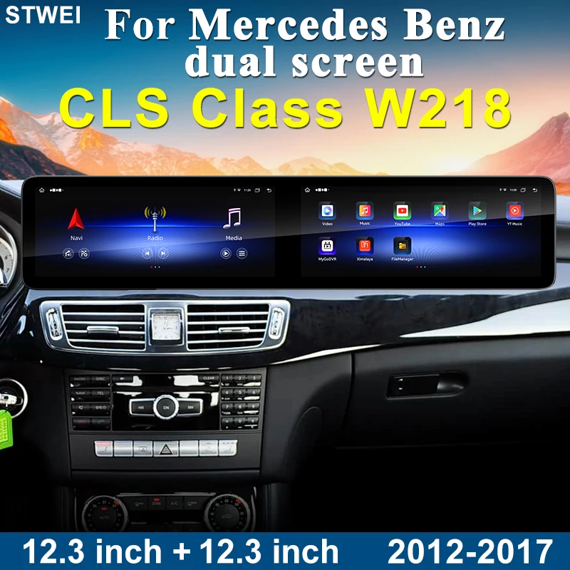 Android 13 For Mercedes Benz CLS Class W218 X218 2012-2017 24inch Car Radio Multimedia Player Wireless Carplay Android Auto
