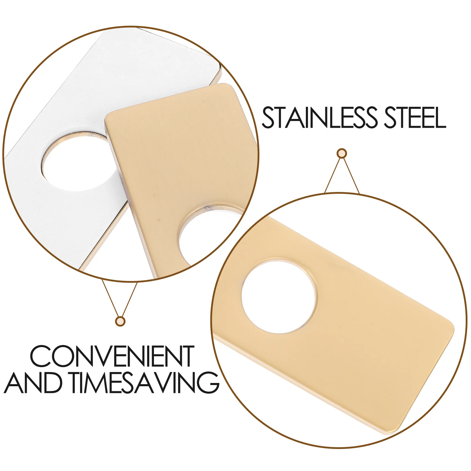 2 قطعة صنبور Escutcheons لوحة الحمام بالوعة المطبخ ثقب يغطي تصميم أنيق دائم موثوقة أداء طويل الأمد