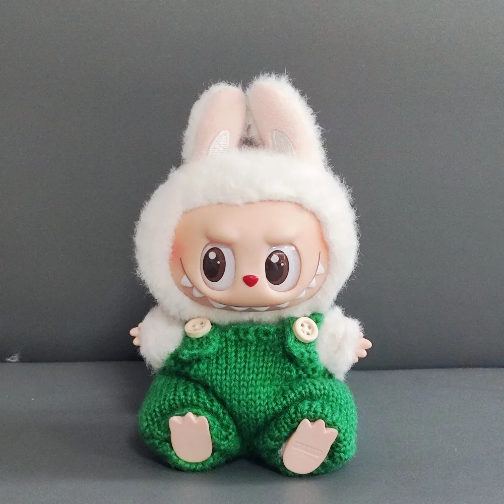 Mini Doll'S Clothes Outfit Accessories For Labubu for Elf doll Knitted Christmas Love twisted solid Santa sweater Clothing