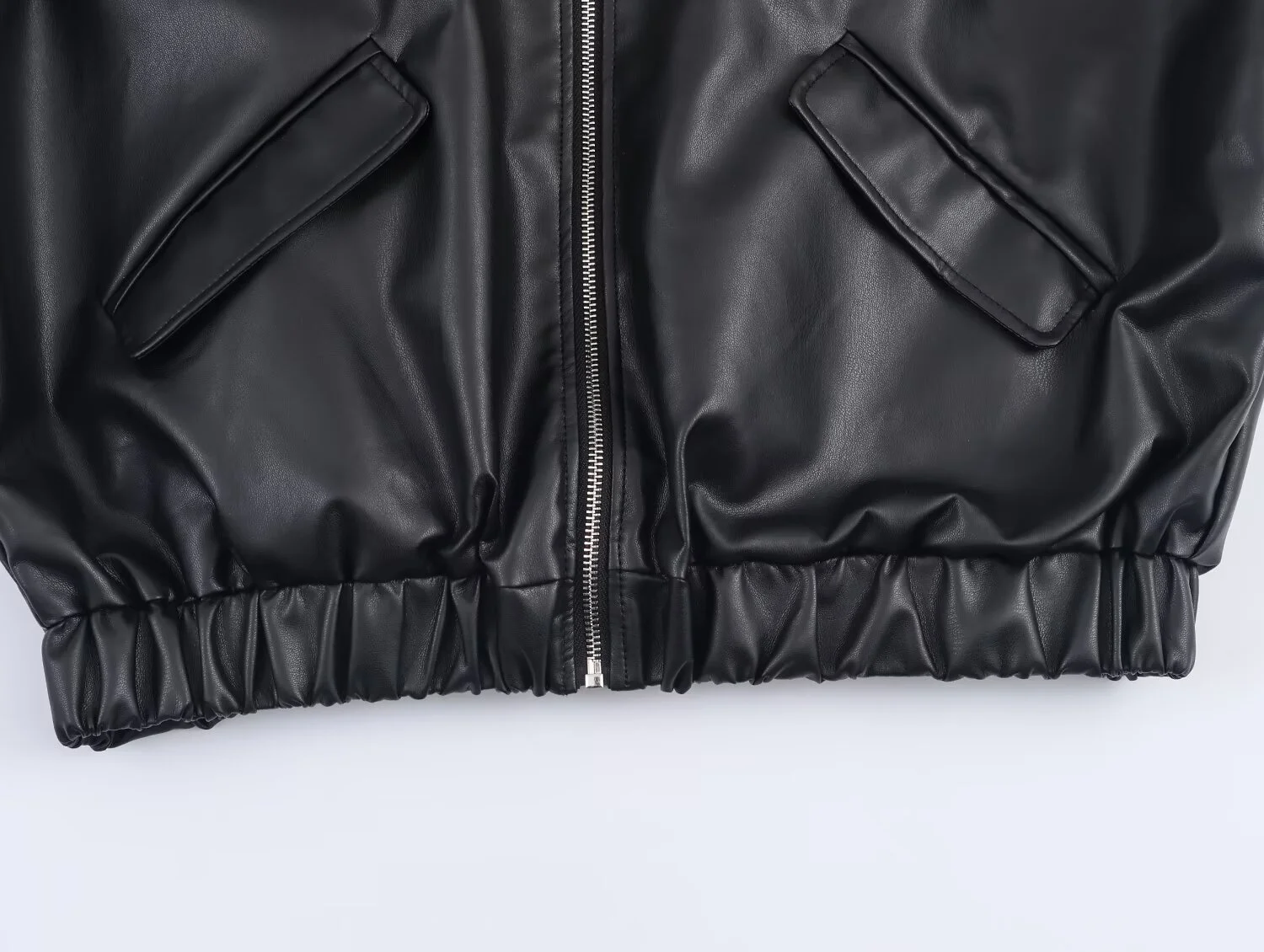 سترة نسائية غير رسمية جديدة لشتاء 2025 متعددة الاستخدامات وبسيطة وقلنسوة وتأثير جلدي معطف فضفاض #5