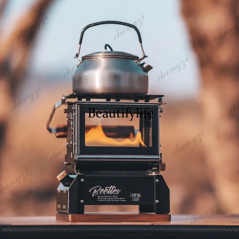 New desktop viewing stove outdoor portable retro lamp oil stove camping atmosphere
