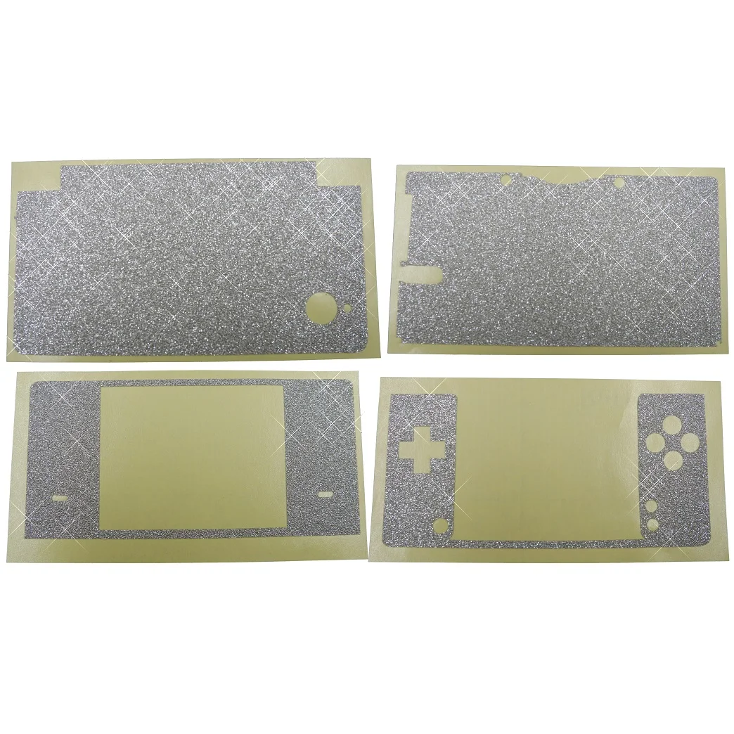 Vinil Skin adesivo protetor para Nintendo DSi, brilhando prata Bling, Glitter Skins