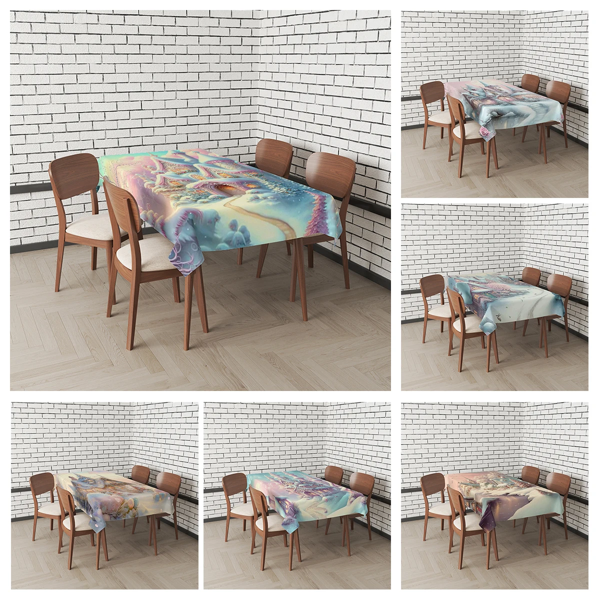 Home tablecloths for dining table decoration Natural and Animal Styles rectangular table accessories cloth Anti-stain tablecloth