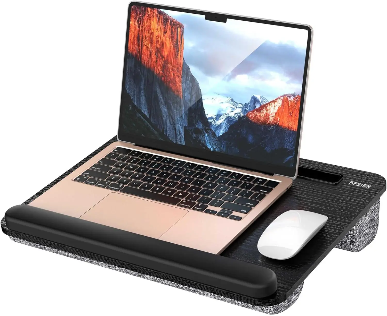 

Portable Laptop Stand with Pillow Cushion, Fits 14-inch Devices, Anti-Slip Design for Desk, Sofa & Bed in Black and Gray