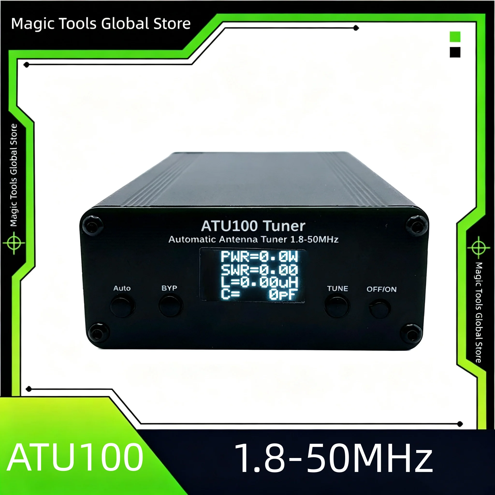 ATU100 N7DDC V3.2 100W HF Automatic Antenna Tuner Shortwave Antenna Tuner