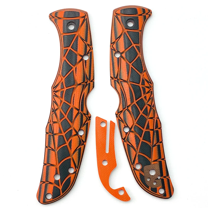 1pair G10 Blade Handle Grips for Spider Endua 4 C10 Folding Knife Patch Material Spider Web Grips DIY Accessories