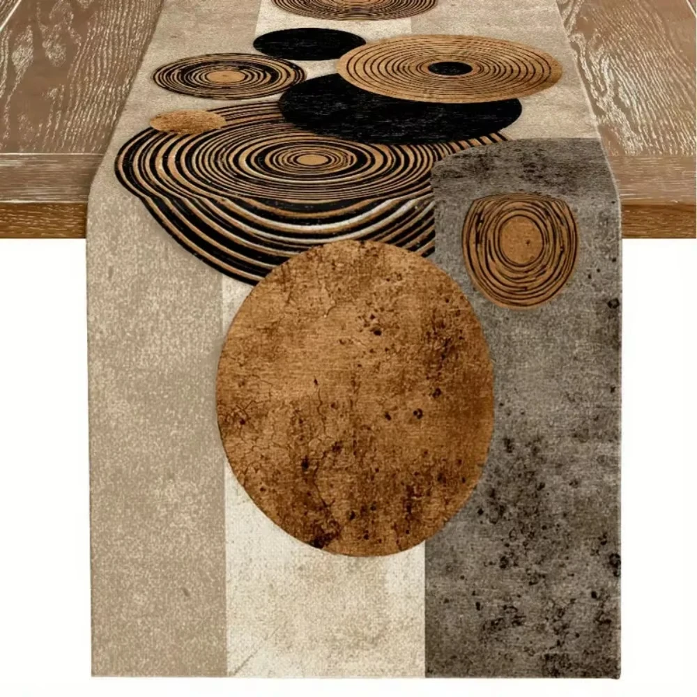 Contemporary Table Runner Artistic Design Perfect For Modern Home Decor Best Present Choice Linen Flat Print