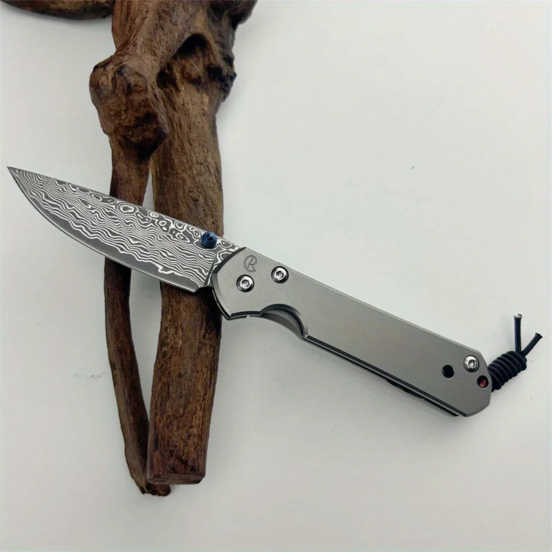 Ambidextrous Pocket Folding Knives Damascus Steel Blade Premium TC4 Titanium Alloy Handle High Quality Multi-tool Utility Knife