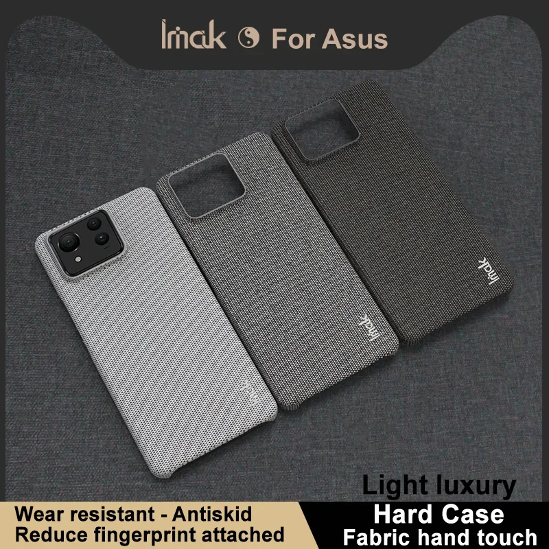 Zenfone10 Zenfone 9 11 Ultra 5G IMAK Fabric Pattern Back Panel for Asus Zenfone 10 Case Zenfone9 Zenfone11 Hard Matte Phone Etui