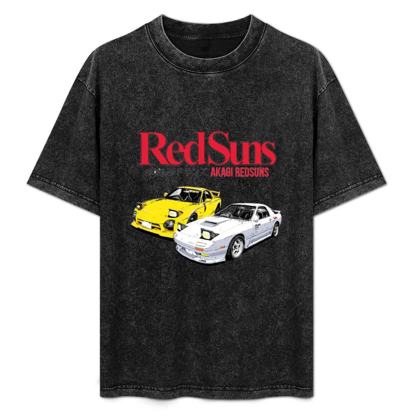 Initial D RedSuns RX7 Manga Anime Drift T-Shirt cute clothes plus sizes men workout shirt