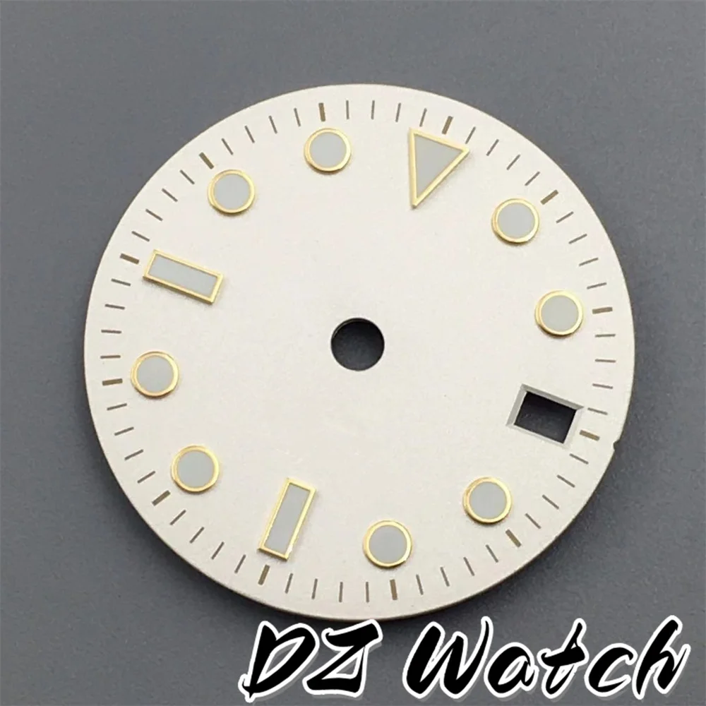 DZ 29mm quadrante bianco blu rosso verde GMT Mark Dial Green Luminous Fit NH34 movimento accessori per orologi strumento di riparazione