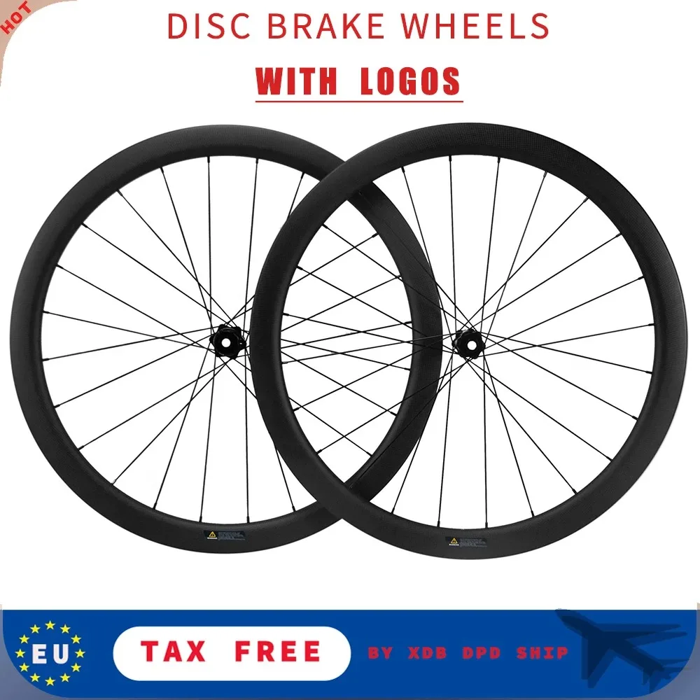 A Pair Of Wheelset 700C 40mm 50mm 60mm Disc Brake Carbon Road Bike Wheels Disk Bicycle Wheelset XDB DPD ship