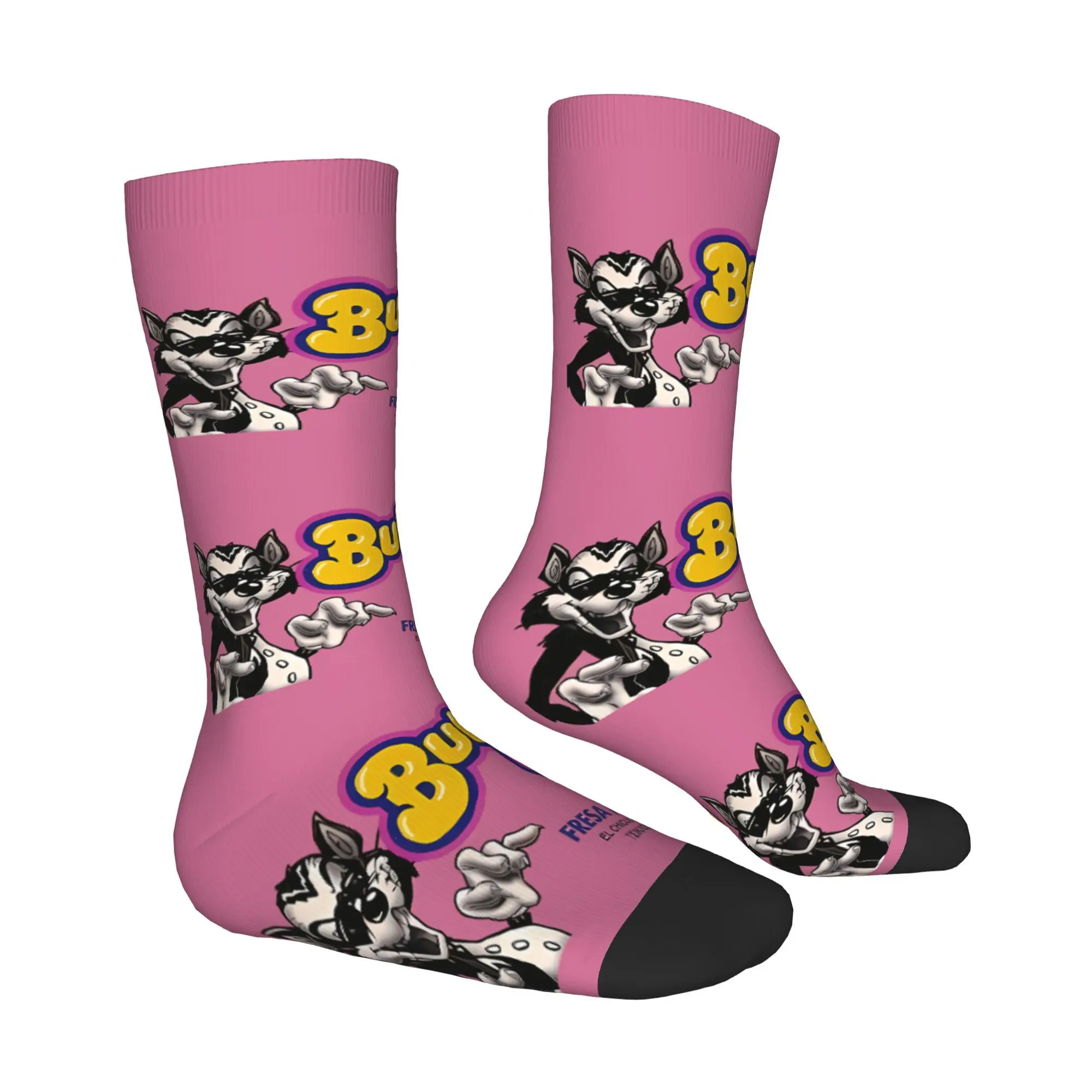 علكة الفقاعات (4) جورب لافي تافي مطبوع للرجال من البوليستر #4