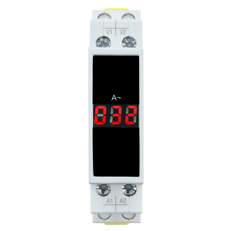 Din Rail 35mm Single Phase Current Meter AC 0-100A BA-1R Modular Ammeter LED Indicator Digital Amp Tester