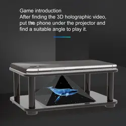 Universal 3D Holographic Display Stand Projector Mini Pyramid Hologram Projection Showcase For Mobile Phone Ipad MV Project Q7C7