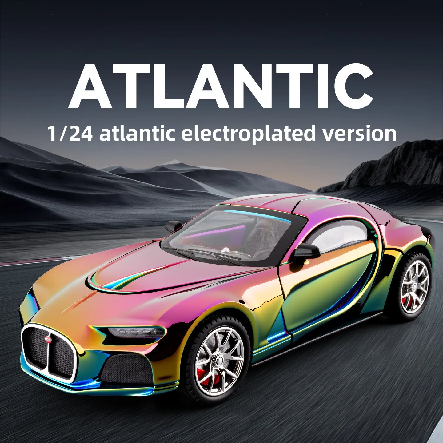 

1:24 атлантическая модель спортивного автомобиля из сплава, орнамент, игрушка, литая под давлением модель автомобиля из сплава, Коллекционная модель