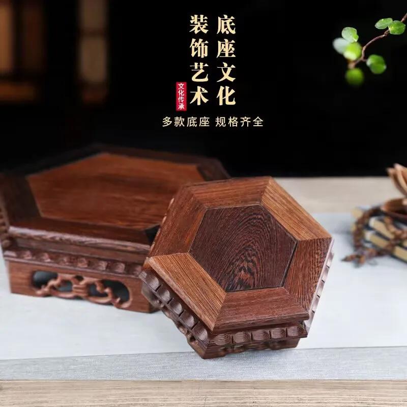 Premium Wooden Standing Flower Bases Coffee Tea Sets Pedestal Flower Pot Vase Tray Holder Plant Shelf Bonsai Rack Home Decor