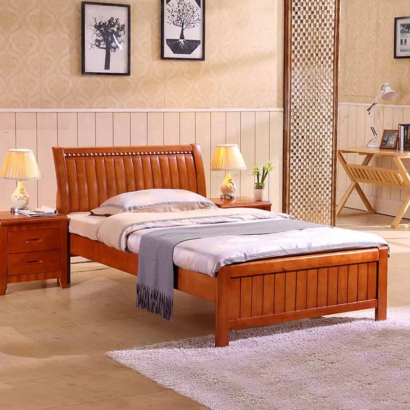 

Waterproof Queen Bedroom Double Bed Wood High End Sleeping Modern Beds Twin Headboard European Camas De Dormitorio Furniture