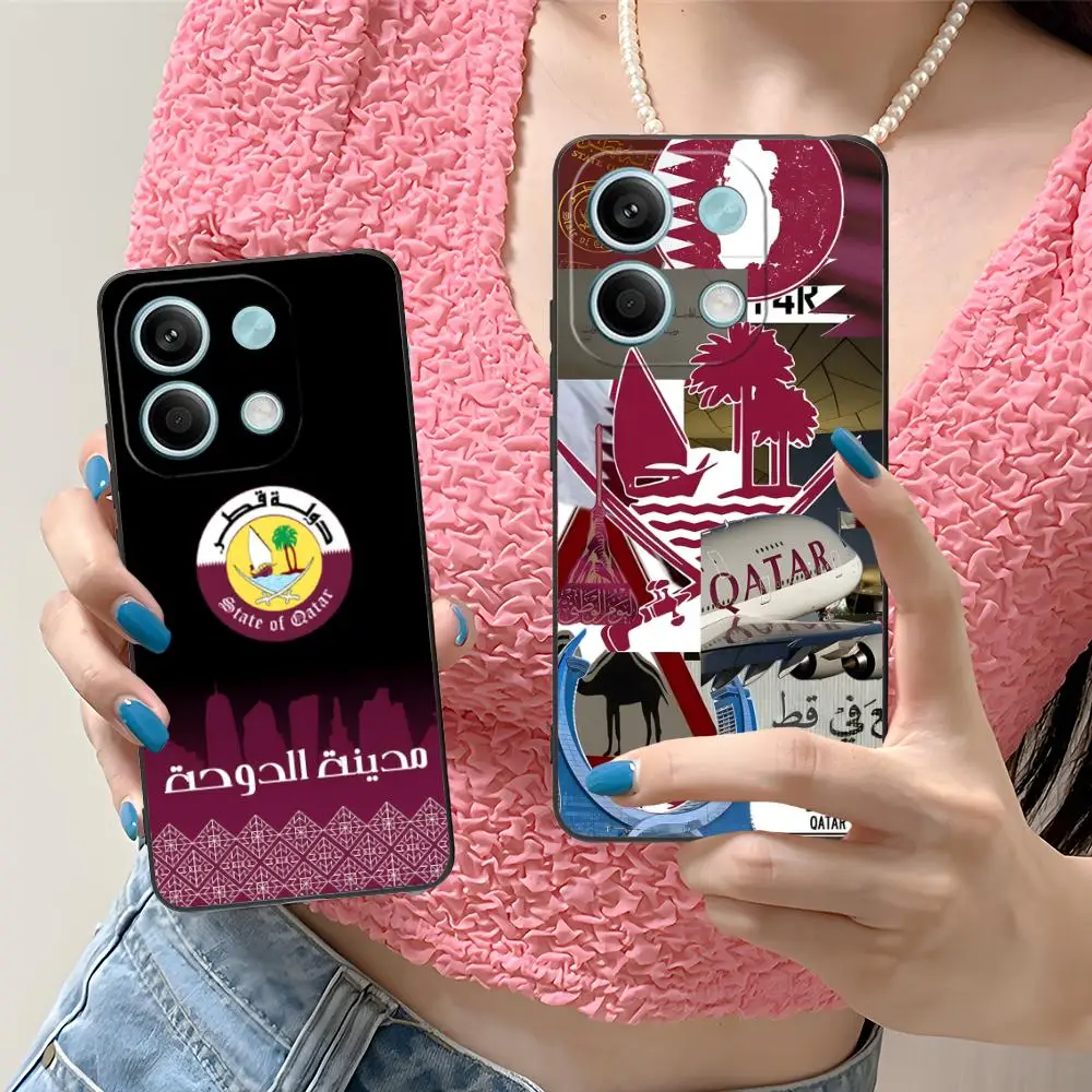 حافظة هاتف محمول بعلم قطر لهاتف Xiaomi Redmi Note 14 13 12 11 S Pro Plus 4G 5G غطاء طباعة ملون للهواتف الذكية الجميلة #4