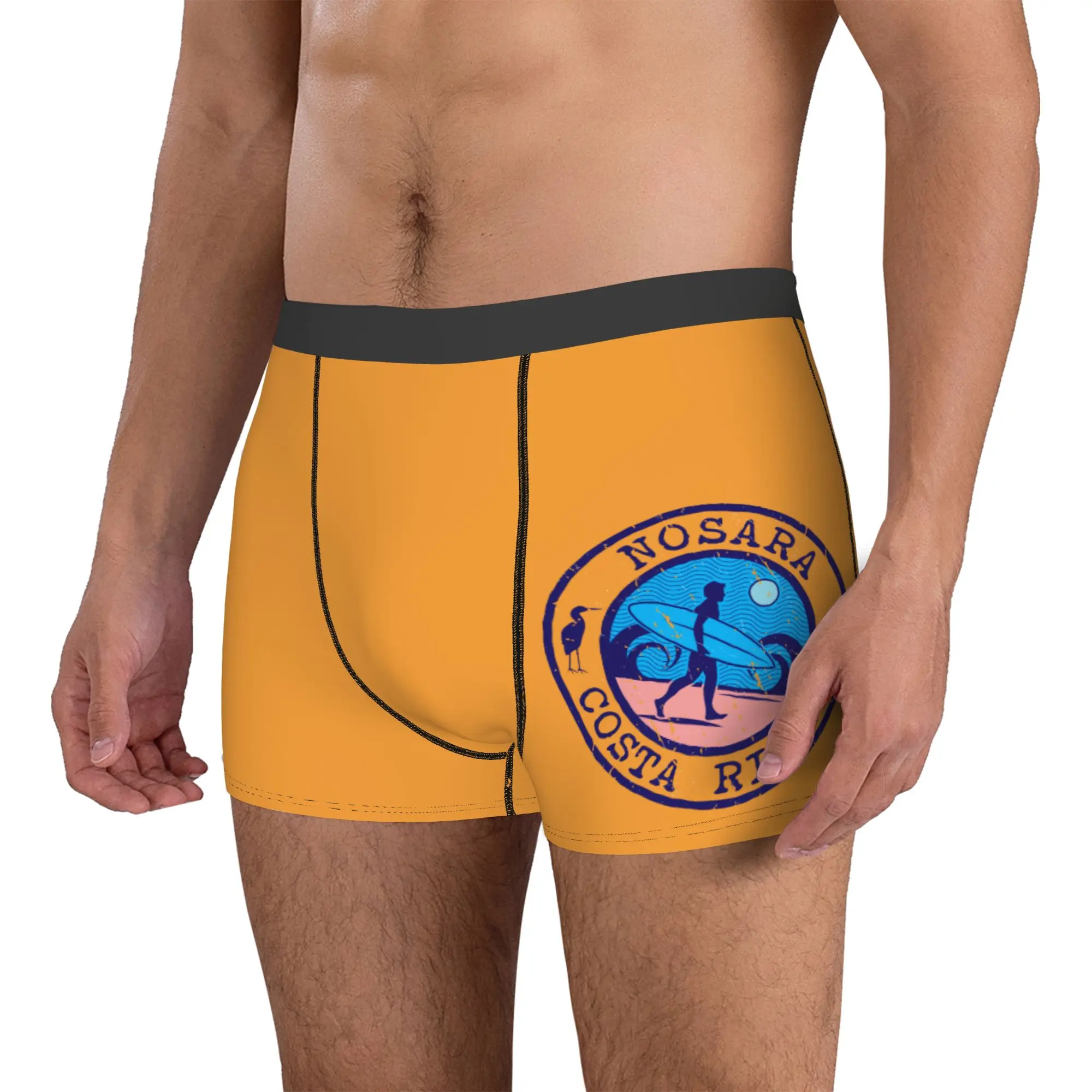Custom Cool Summer Beach Surfing  Boxers Shorts Panties Men's Underpants Breathable Surfer Gift Briefs Underwear